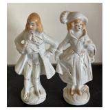 Set of 5 Vintage Porcelain Colonial Figurines