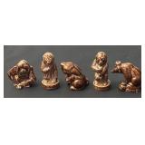 Set of 5 Wade Whimsy Ceramic Animal Figurines