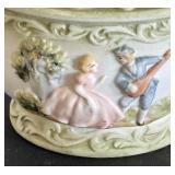 Vintage Trinket Dish by Gift Ideas with Embossed Romantic Scene