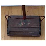 Vintage Bissell Manual Floor Sweeper with Floral Design