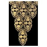 Vintage Ornate Gold Tone Necklace with Filigree Pattern