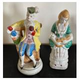 Set of 8 Vintage Hand-Painted Porcelain Figurines