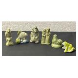 Set of 6 Wade Whimsies Miniature Ceramic Figurines