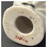 Vintage Porcelain Figurine of Man Playing Instrument Marked Japan