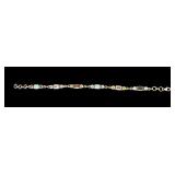 Sterling Silver Inch Bracelet with Multi-Colored Gemstones