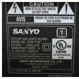 Sanyo DVW-7100 DVD and VHS Video Cassette Recorder