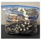Lot of 3 Bags of Mixed Costume Jewelry Assortments for Repair or Repurpose