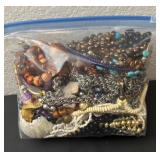Lot of 3 Bags of Mixed Costume Jewelry Assortments for Repair or Repurpose