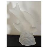 Frosted Glass Bird Figurine
