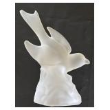 Frosted Glass Bird Figurine