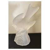 Frosted Glass Bird Figurine