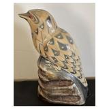 Hand Carved Buffalo Horn Bird Sculpture from Thailand