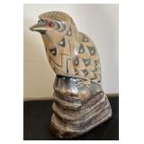Hand Carved Buffalo Horn Bird Sculpture from Thailand