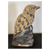 Hand Carved Buffalo Horn Bird Sculpture from Thailand