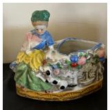 Collection of 4 Vintage Ceramic Planter Figurines