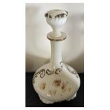 Set of 5 Vintage Victorian Milk Glass Decanters / Dresser Bottles
