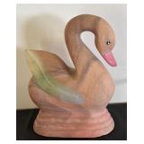 Wooden Swan Sculpture