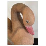 Wooden Swan Sculpture