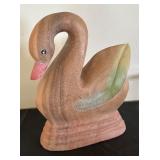 Wooden Swan Sculpture