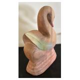 Wooden Swan Sculpture