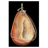 Set of 3 Agate Stone Pendants in Custom Wire Settings