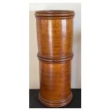 Vintage Wooden Umbrella Stand with Double Banding