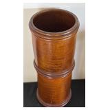 Vintage Wooden Umbrella Stand with Double Banding