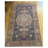 Vintage Tapestry Rug with Floral Medallion Design