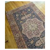 Vintage Tapestry Rug with Floral Medallion Design