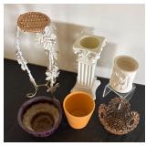 Set of 6 Decorative Plant Holders and Pedestals