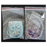 Lot of 10 Fashion Jewelry Necklace and Earring Sets Assorted Colors
