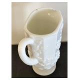 Vintage Milk Glass Pitchers and Lidded Candy Dish Set