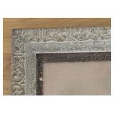 Framed Winter Landscape Print with Ornate Vintage Frame