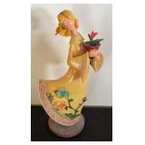 Set of 5 Decorative Winged Fairy Figurines with Floral Accents