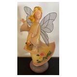 Set of 5 Decorative Winged Fairy Figurines with Floral Accents