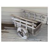 Vintage Wooden Garden Wagon Decor
