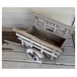 Vintage Wooden Garden Wagon Decor