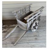 Vintage Wooden Garden Wagon Decor