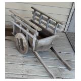 Vintage Wooden Garden Wagon Decor