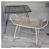 Set of 2 Metal Mesh Patio Tables