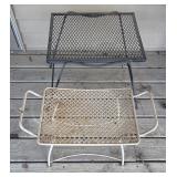 Set of 2 Metal Mesh Patio Tables