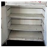 Vintage Guaranteed Tune-up Service Metal Cabinet by Bonded Parts Company