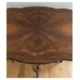 Vintage Wooden Accent Table with Ornate Legs