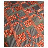 Vintage Full Size Patchwork Quilt with Gingham and Floral Prints