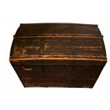 Vintage Steamer Trunk with Dome Top