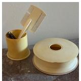 Vintage Vanity Accessories Set with Mirror, Brushes, Boxes, and More