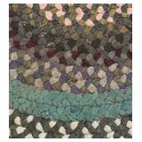 Vintage Braided Rug with Multicolor Pattern