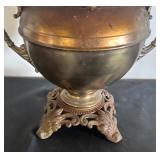 Vintage B & H Oil Lamp with Hand Painted Glass Shade