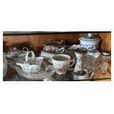 Collection of Vintage Porcelain and Glass Figurines, Vases, and Decorative Dishes
