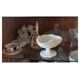 Collection of Vintage Porcelain and Glass Figurines, Vases, and Decorative Dishes